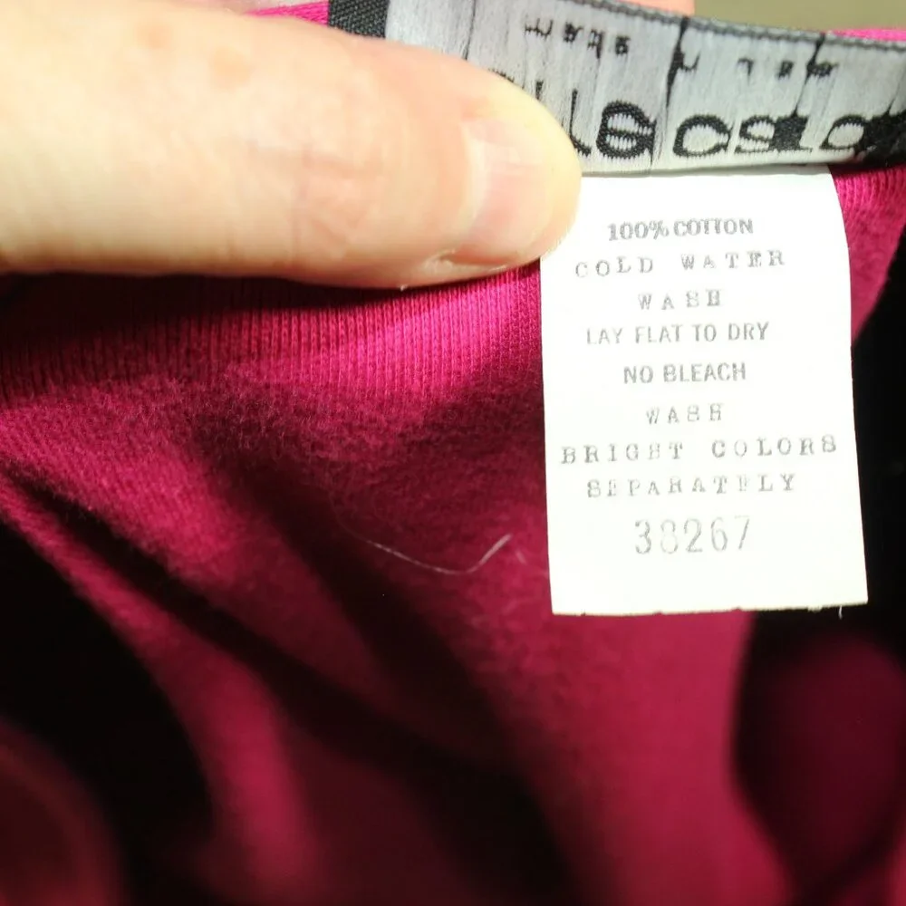 Vintage 80s Pierre Cardin Fuchsia Pink Cotton Knit Shoulder Pads Long Cardigan